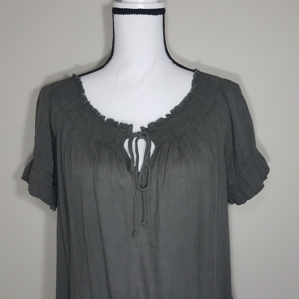 NWT Susina Smocked Off Shoulder Blouse Petite L - Picture 6 of 8